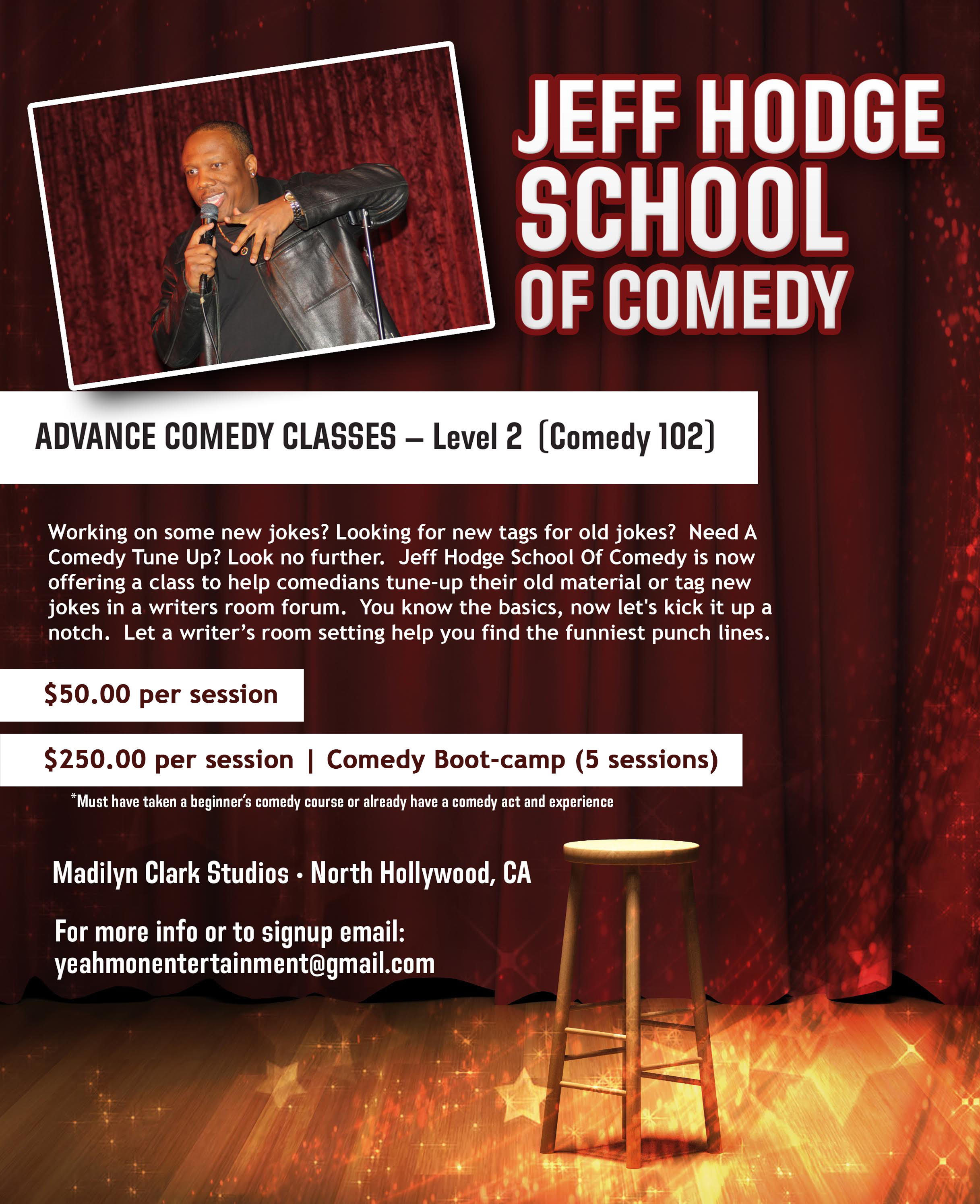 Comedy Classes - Jeff Hodge - Comedian & Author